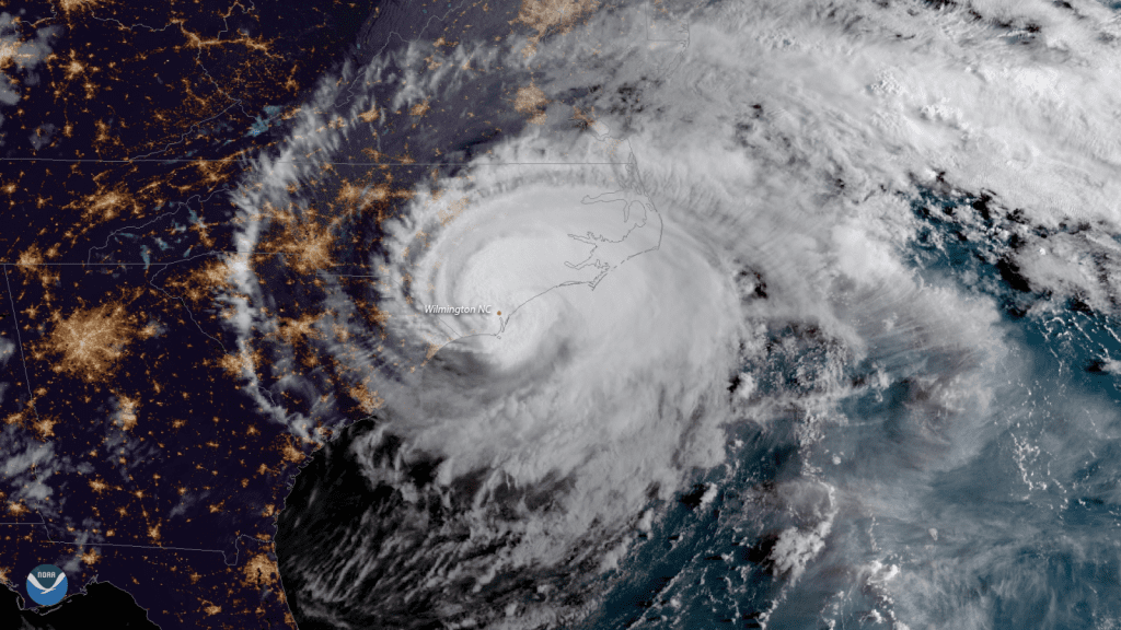 Hurricane Florence of September 2018 was another example of a hurricane that lumbered over land