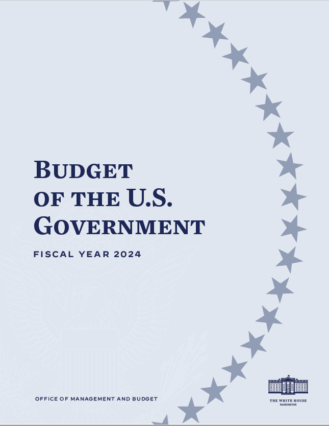 Cover of the Fiscal Year 2024 President's Budget Request