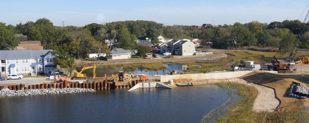 Norfollk, Virginia waterfront community construction project.